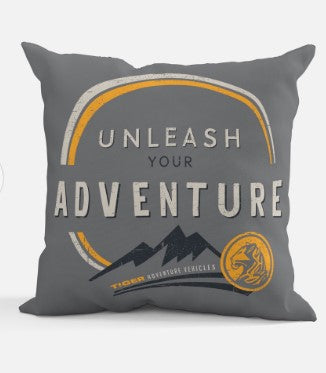 Unleash your adventure throw pillow